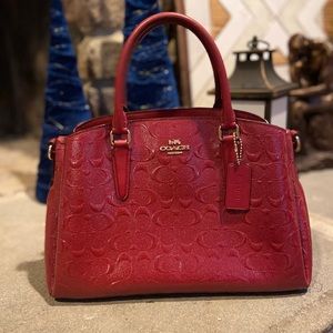 Coach red sparkle handbag 👜
